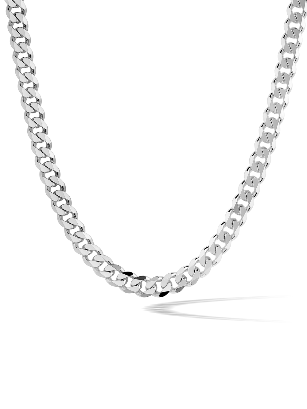 5mm 14k White Gold Curb Chain