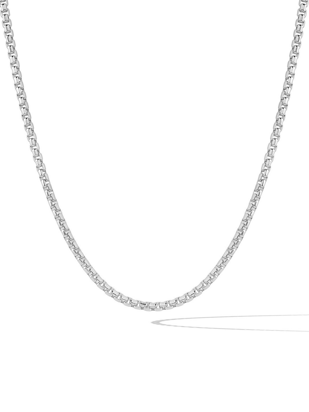 2mm 14k White Box Chain